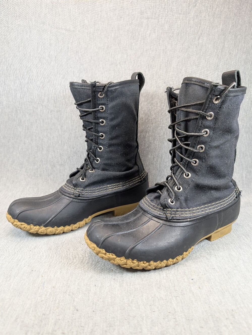 LL Bean Signature Waxed Canvas Maine Hunting Shoes Boots Women's 8M Made In USA